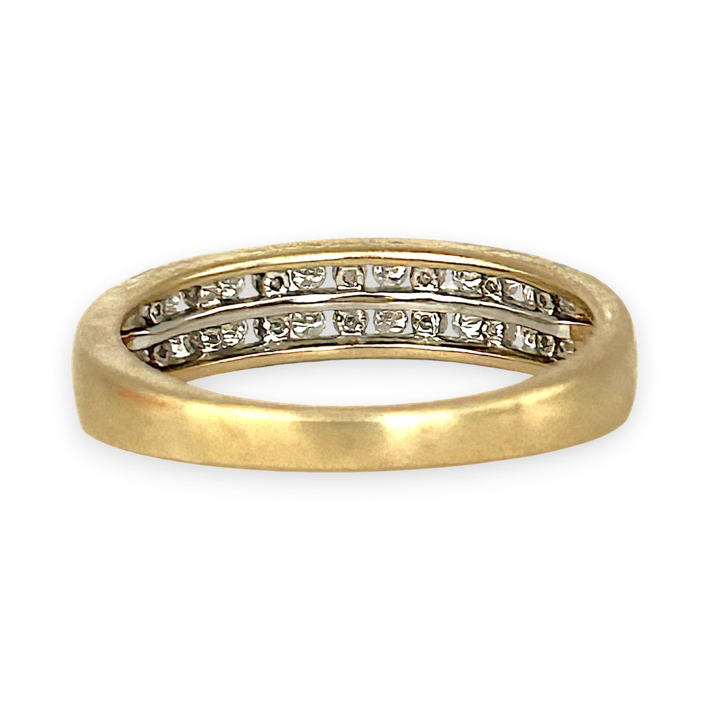 GOLD DEAL | 9ct (9K) Gold Eternal Glow Diamond Channel Ring Size M