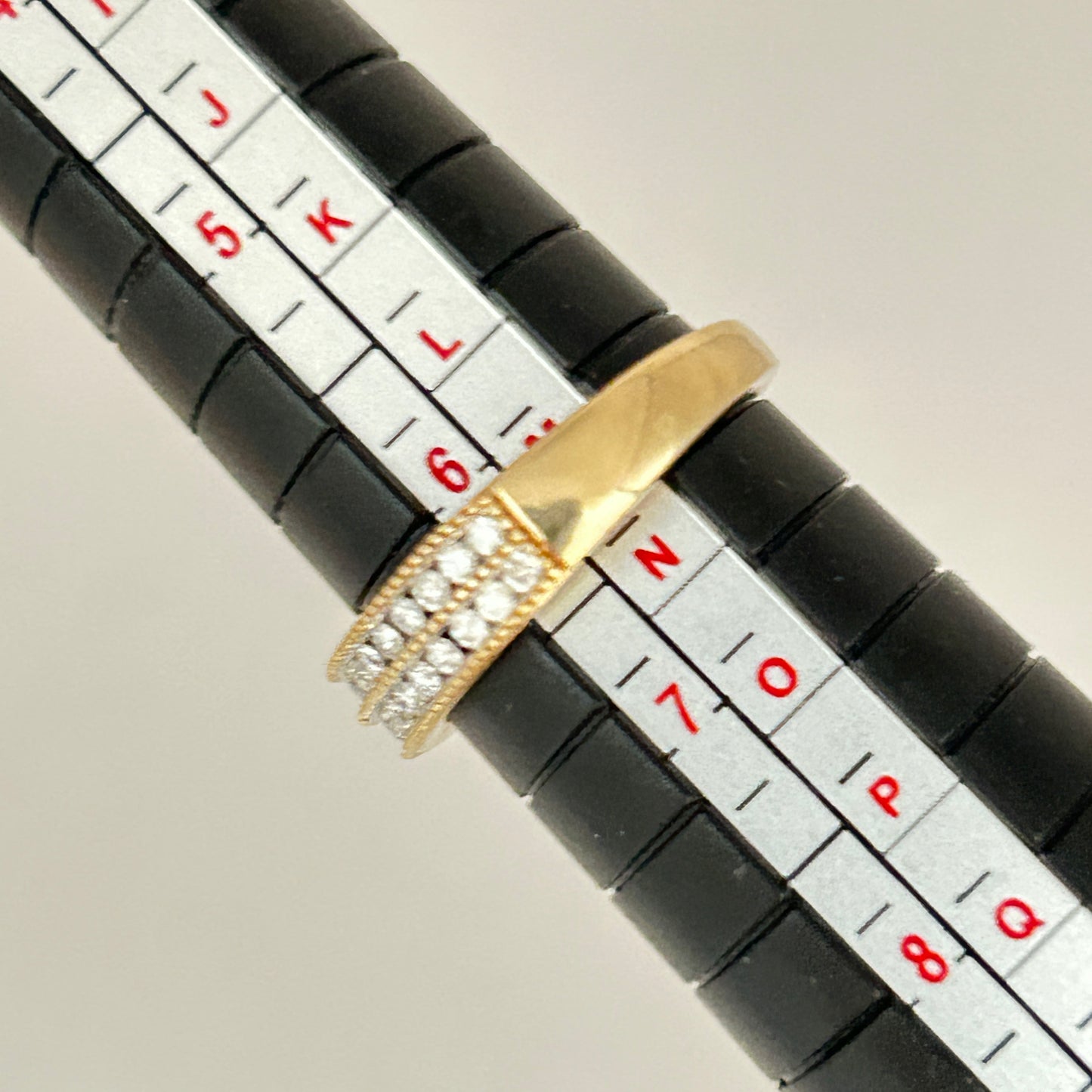 GOLD DEAL | 9ct (9K) Gold Eternal Glow Diamond Channel Ring Size M