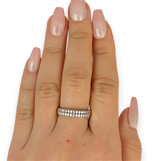 GOLD DEAL | 9ct (9K) Gold Eternal Glow Diamond Channel Ring Size M