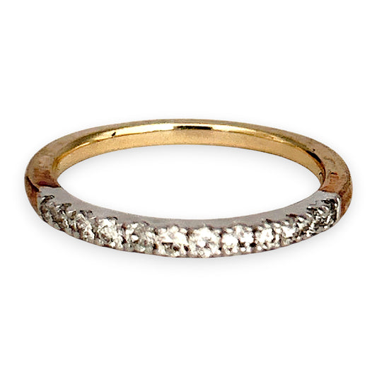 GOLD DEAL | 9ct (9K) Y/W Gold Harmony Glow Ring with Diamonds Size L