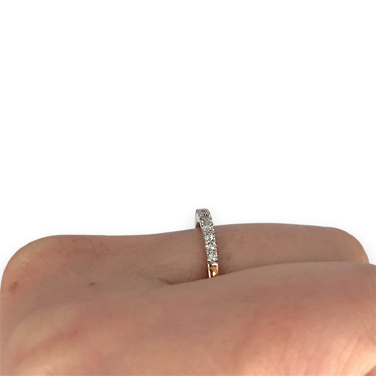 GOLD DEAL | 9ct (9K) Y/W Gold Harmony Glow Ring with Diamonds Size L