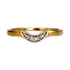 GOLD DEAL | 9ct (9K) Gold Golden Curve Diamond Ring Size O 1/2