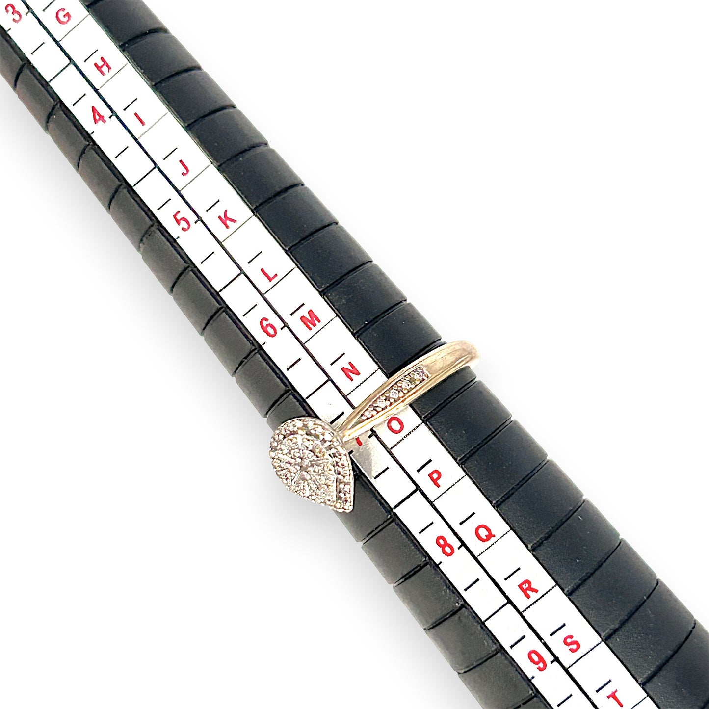GOLD DEAL | 9ct (9K) Gold Radiant Teardrop Diamond Ring N 1/2