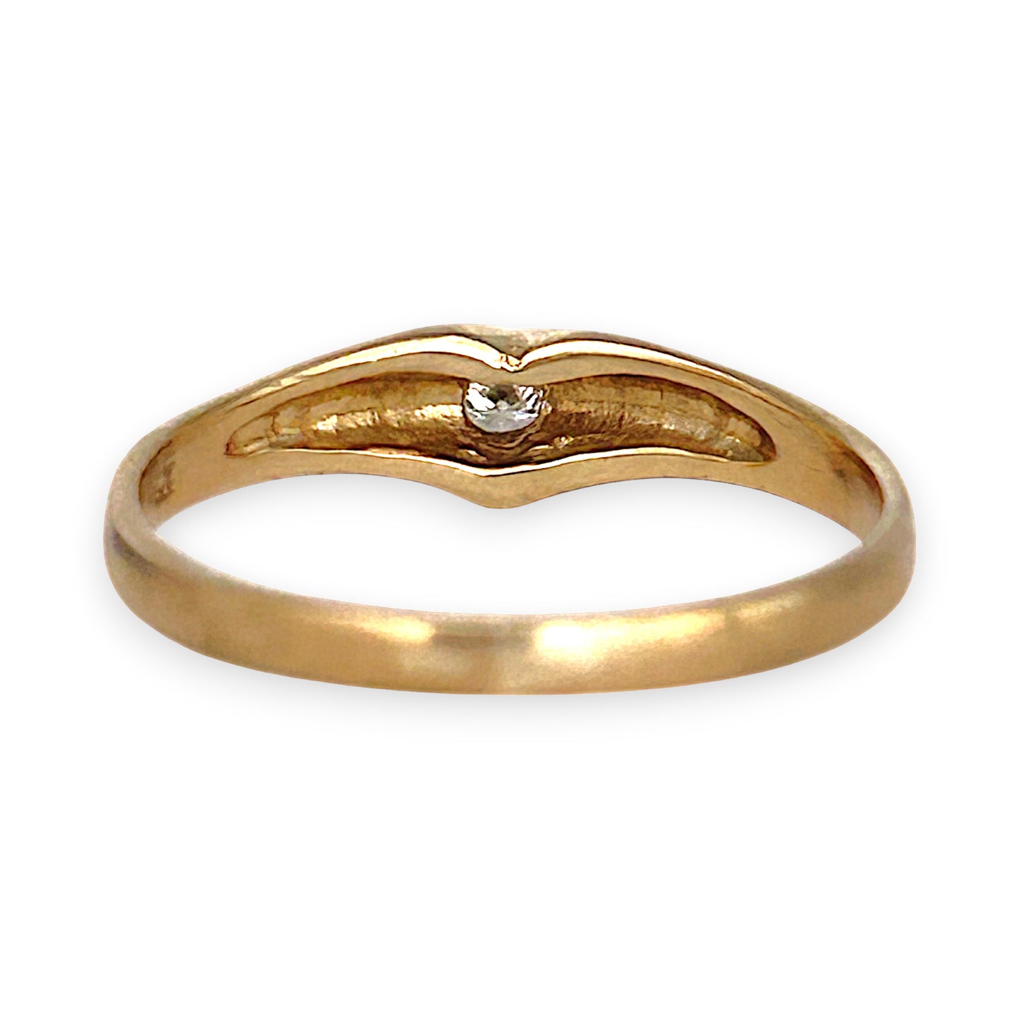 GOLD DEAL | 9ct (9K) Gold Heartlight Diamond Ring Size M 1/2