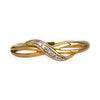 GOLD DEAL | 9ct (9K) Gold Graceful Crossover Diamond Ring by Prouds