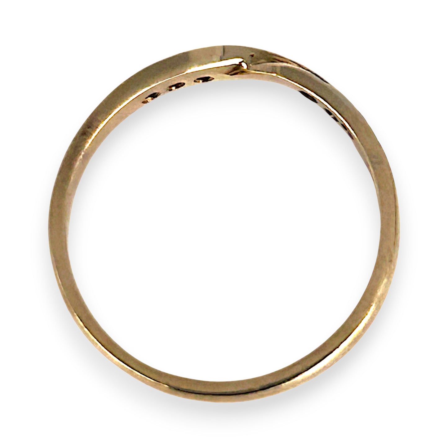 GOLD DEAL | 9ct (9K) Gold Twilight Twist Diamond Ring Size M 1/2