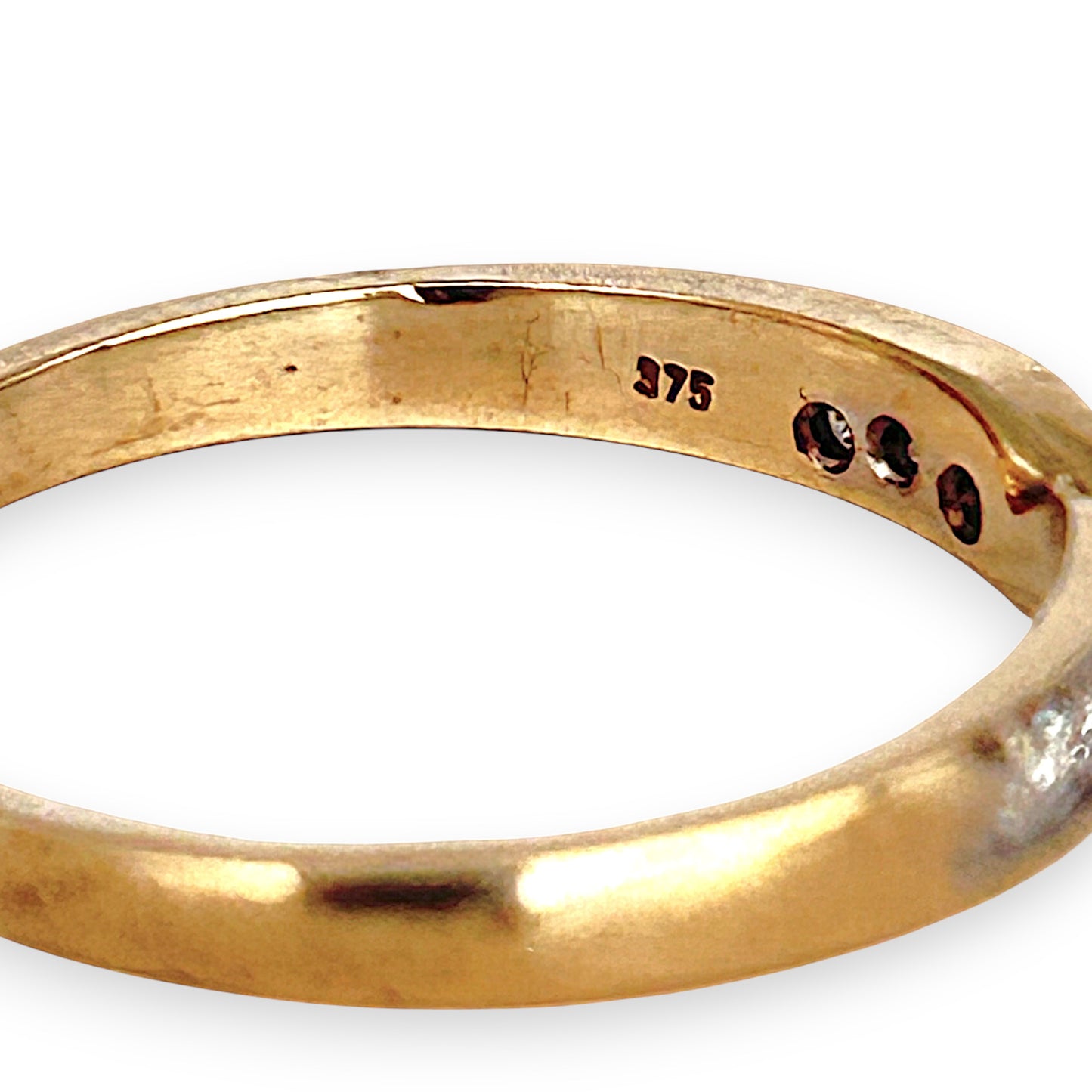 GOLD DEAL | 9ct (9K) Gold Twilight Twist Diamond Ring Size M 1/2