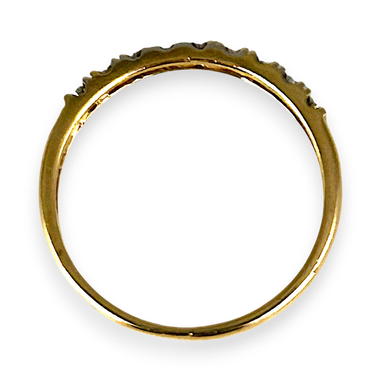 GOLD DEAL | 9ct (9K) Gold PROUNDS Refurbished Lustre Line Diamond Ring Size O
