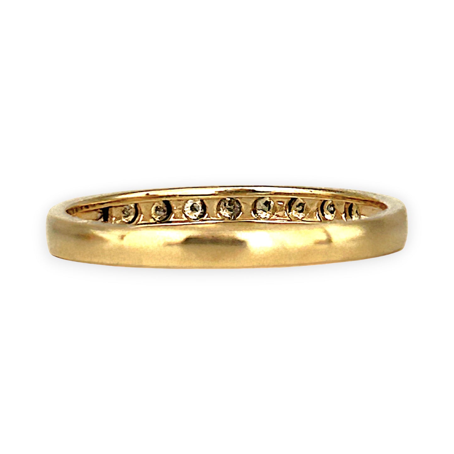 GOLD DEAL | 9ct (9K) Gold PROUNDS Refurbished Lustre Line Diamond Ring Size O