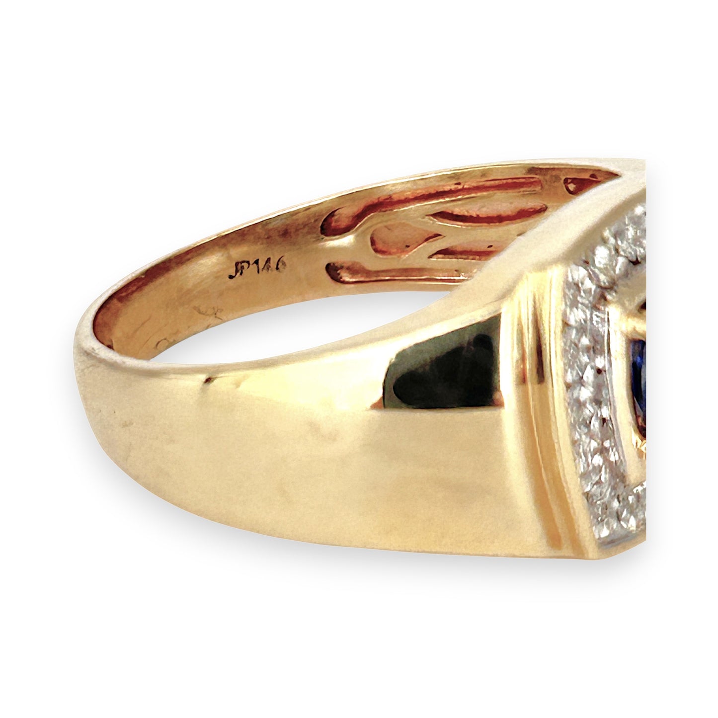 GOLD DEAL | 9ct (9K) Gold Blue Sapphire & Diamond Refurbished Ring Valuation $2,200