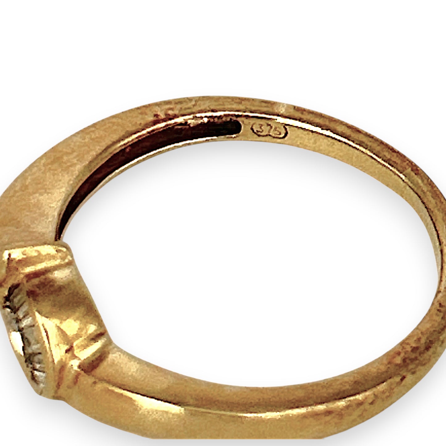 GOLD DEAL | 9ct (9K) Gold Asymmetrical Elegance with Round & Baguette Cuts Ring