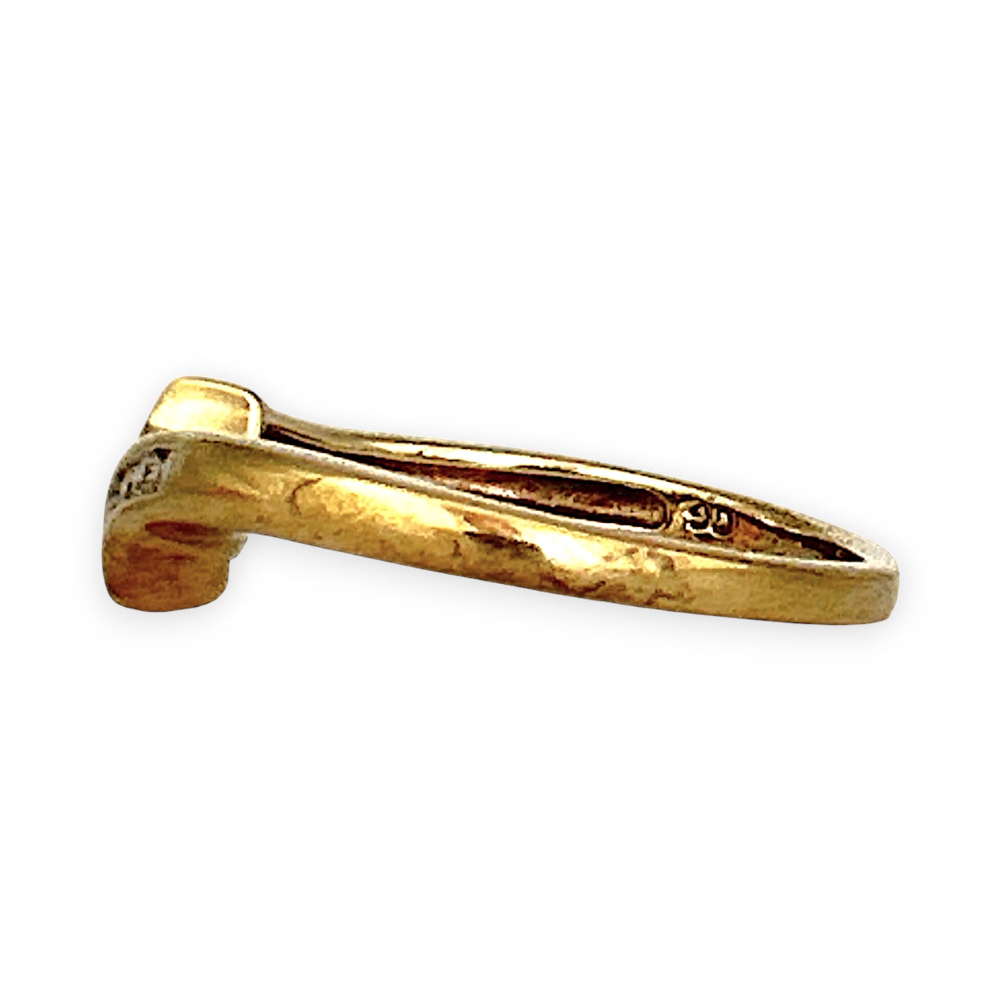 GOLD DEAL | 9ct (9K) Gold Asymmetrical Elegance with Round & Baguette Cuts Ring