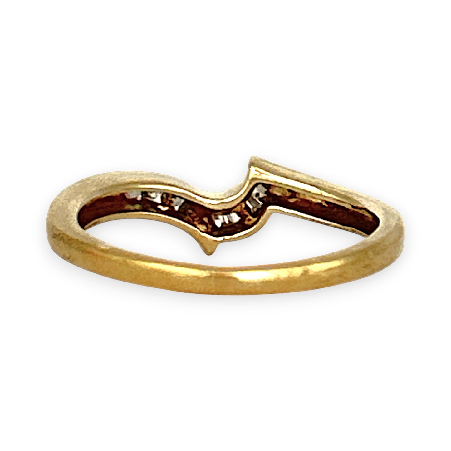 GOLD DEAL | 9ct (9K) Gold Asymmetrical Elegance with Round & Baguette Cuts Ring