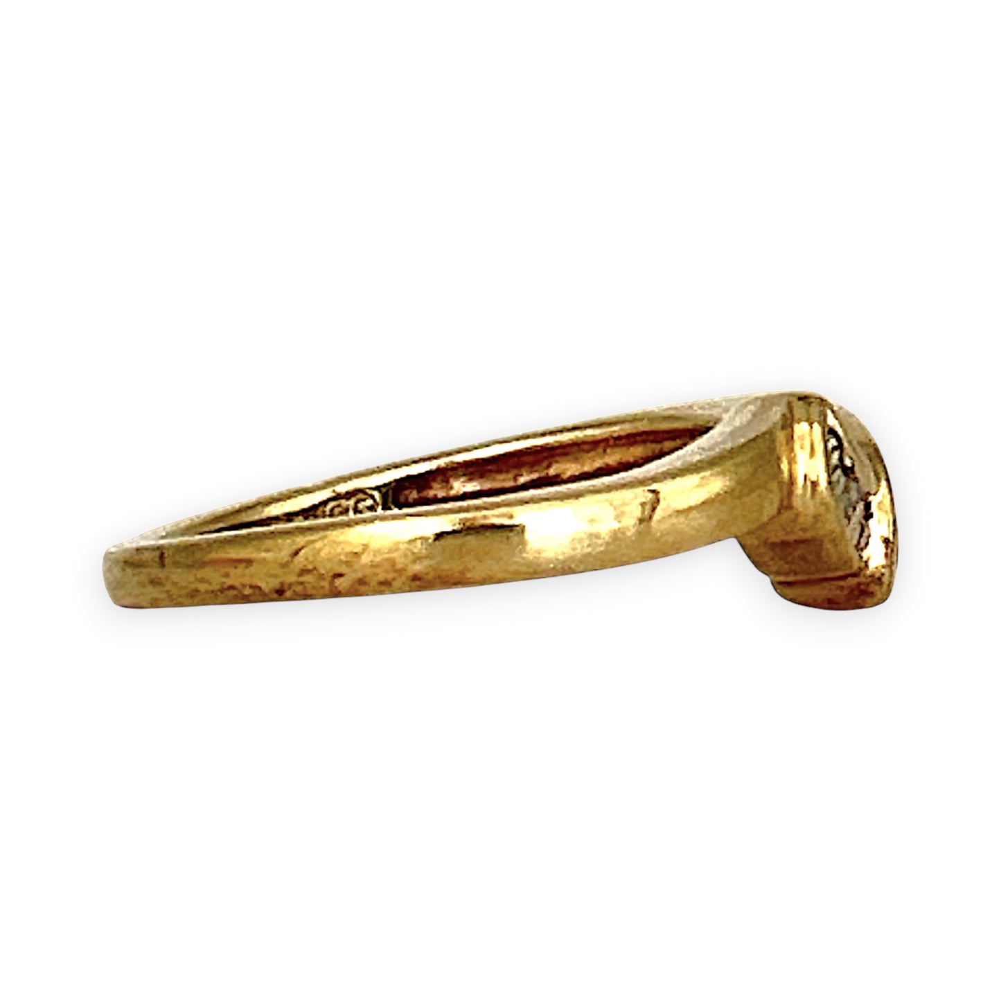 GOLD DEAL | 9ct (9K) Gold Asymmetrical Elegance with Round & Baguette Cuts Ring
