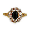 GOLD DEAL | 9ct (9K) Gold Vintage-Inspired, Black Onyx & Diamond Refurbished Ring