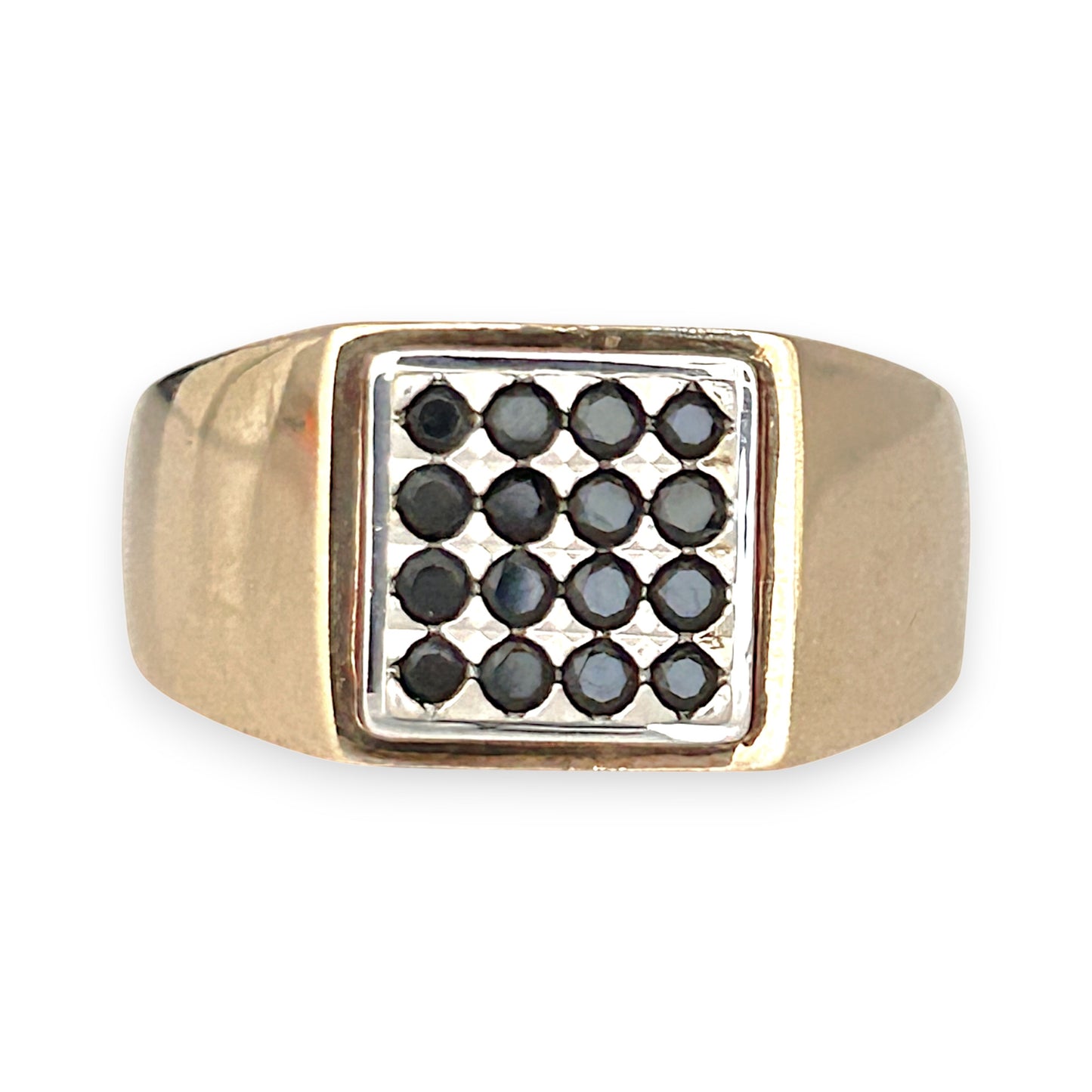 GOLD DEAL | FLASH SALE 9ct (9K) Gold Black Stones Dress Ring Valuation $2,850