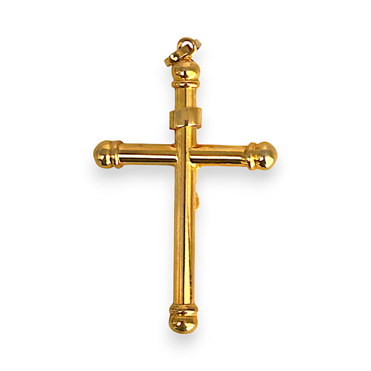 GOLD DEAL | 21K Gold Crucifix Rounded Cross Pendant