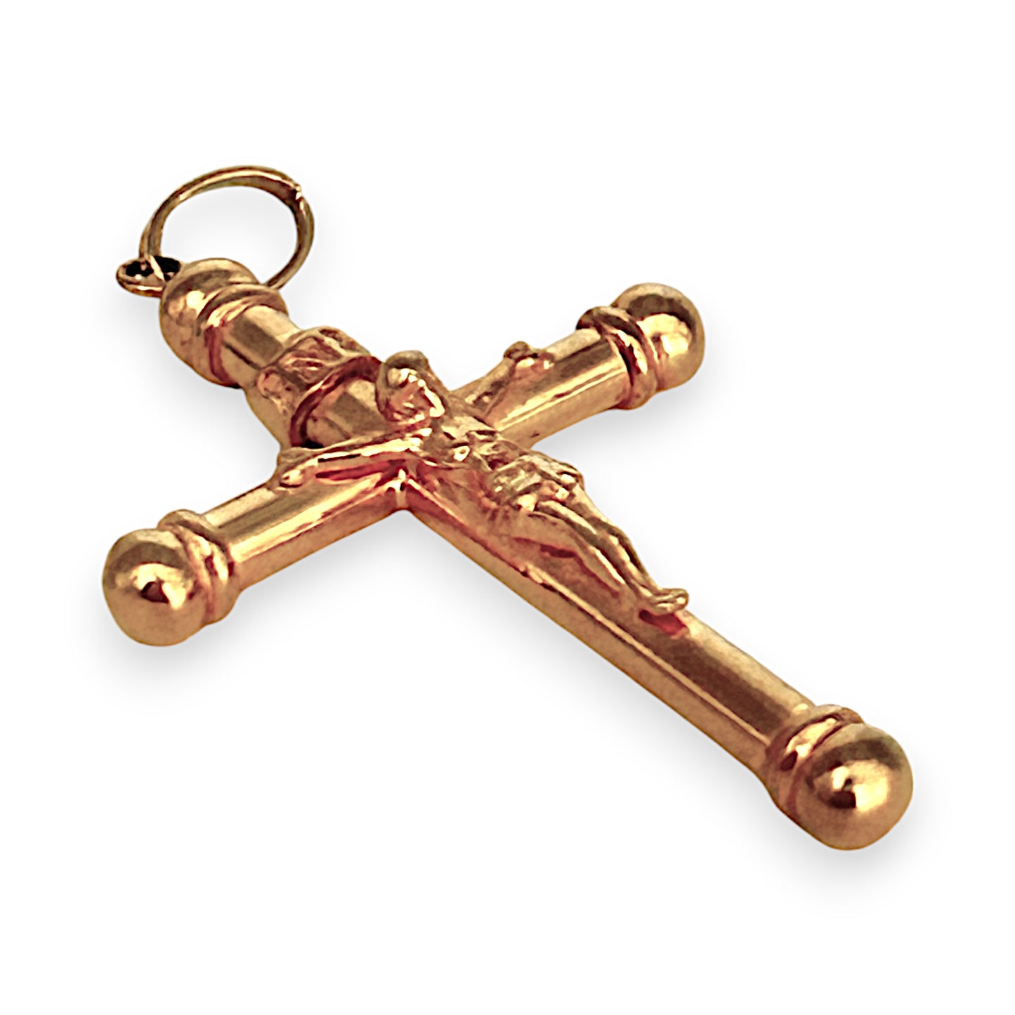 GOLD DEAL | 21K Gold Crucifix Rounded Cross Pendant