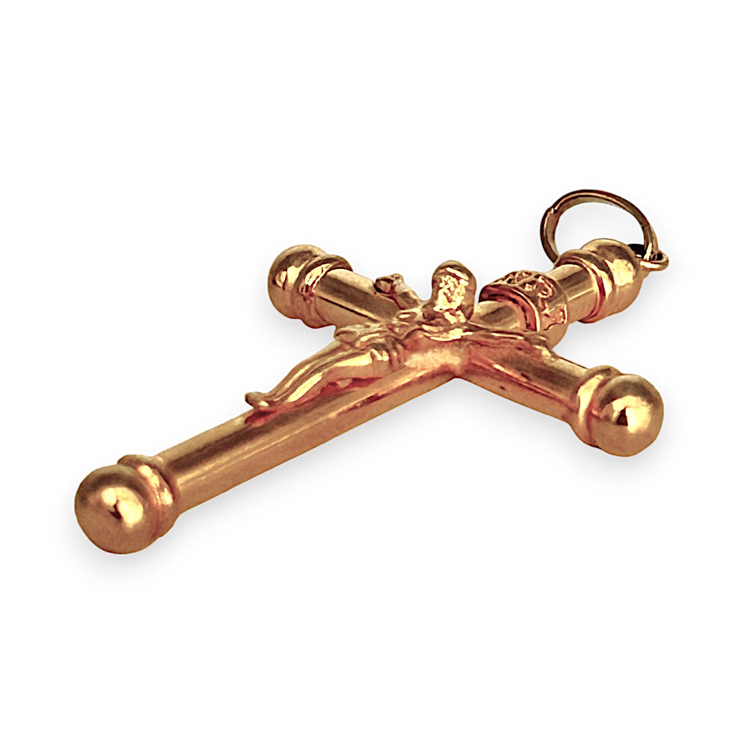 GOLD DEAL | 21K Gold Crucifix Rounded Cross Pendant