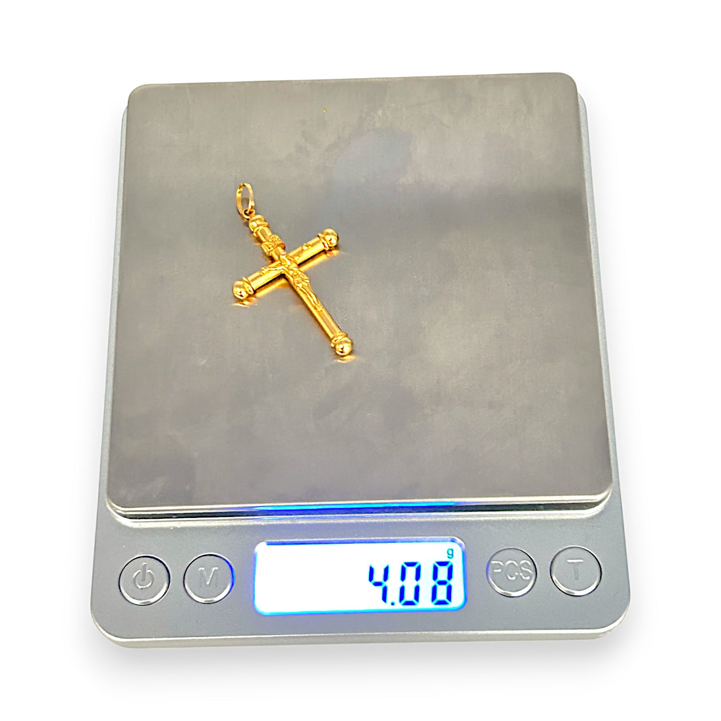 GOLD DEAL | 21K Gold Crucifix Rounded Cross Pendant