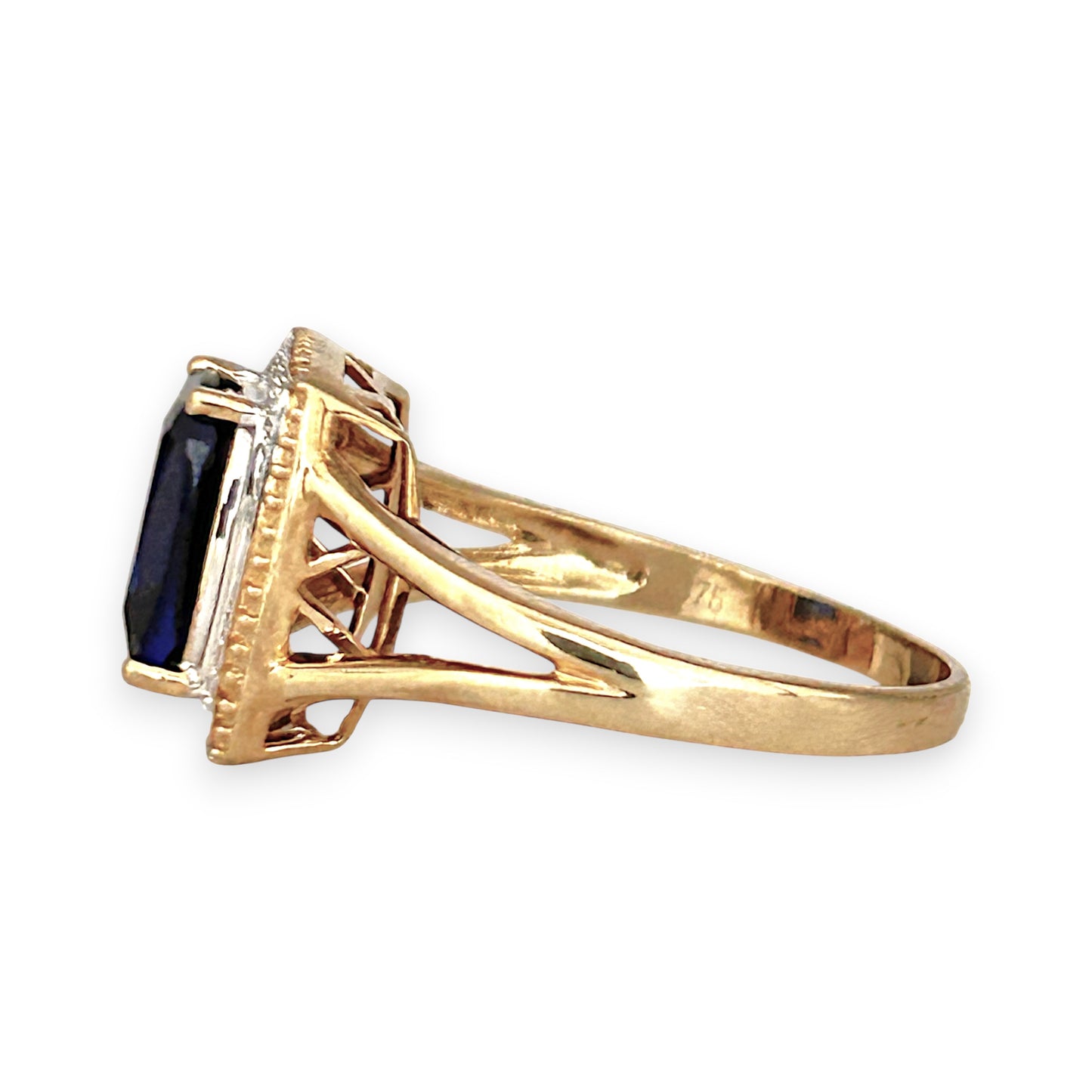 GOLD DEAL | FLASH SALE 9ct (9K) Gold Pristine Sapphire & Diamond Ring Valuation $1,275