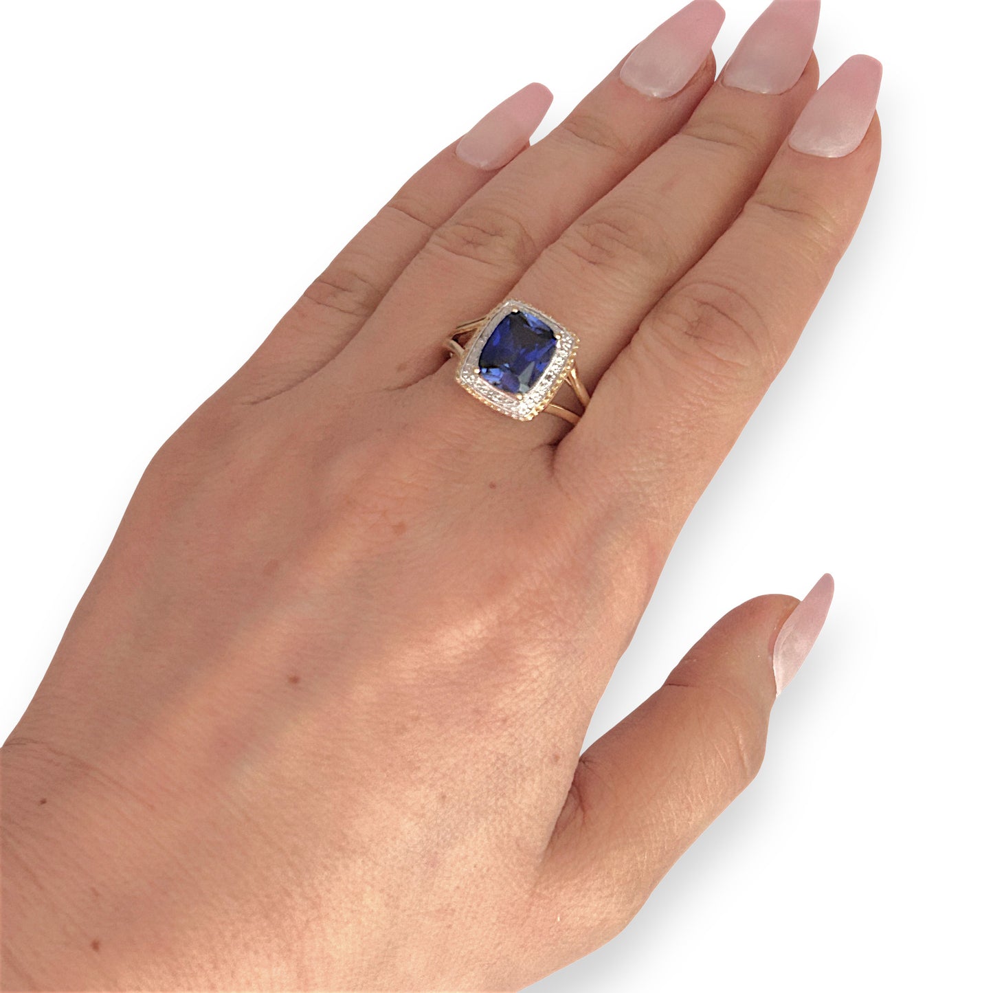 GOLD DEAL | FLASH SALE 9ct (9K) Gold Pristine Sapphire & Diamond Ring Valuation $1,275