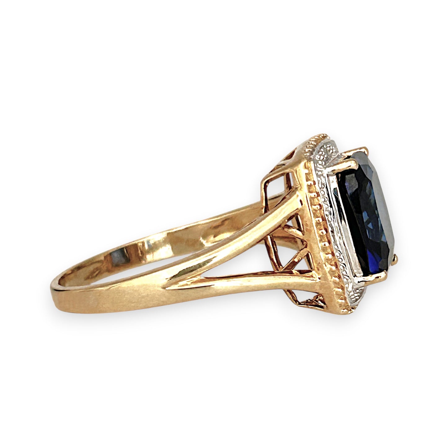 GOLD DEAL | FLASH SALE 9ct (9K) Gold Pristine Sapphire & Diamond Ring Valuation $1,275
