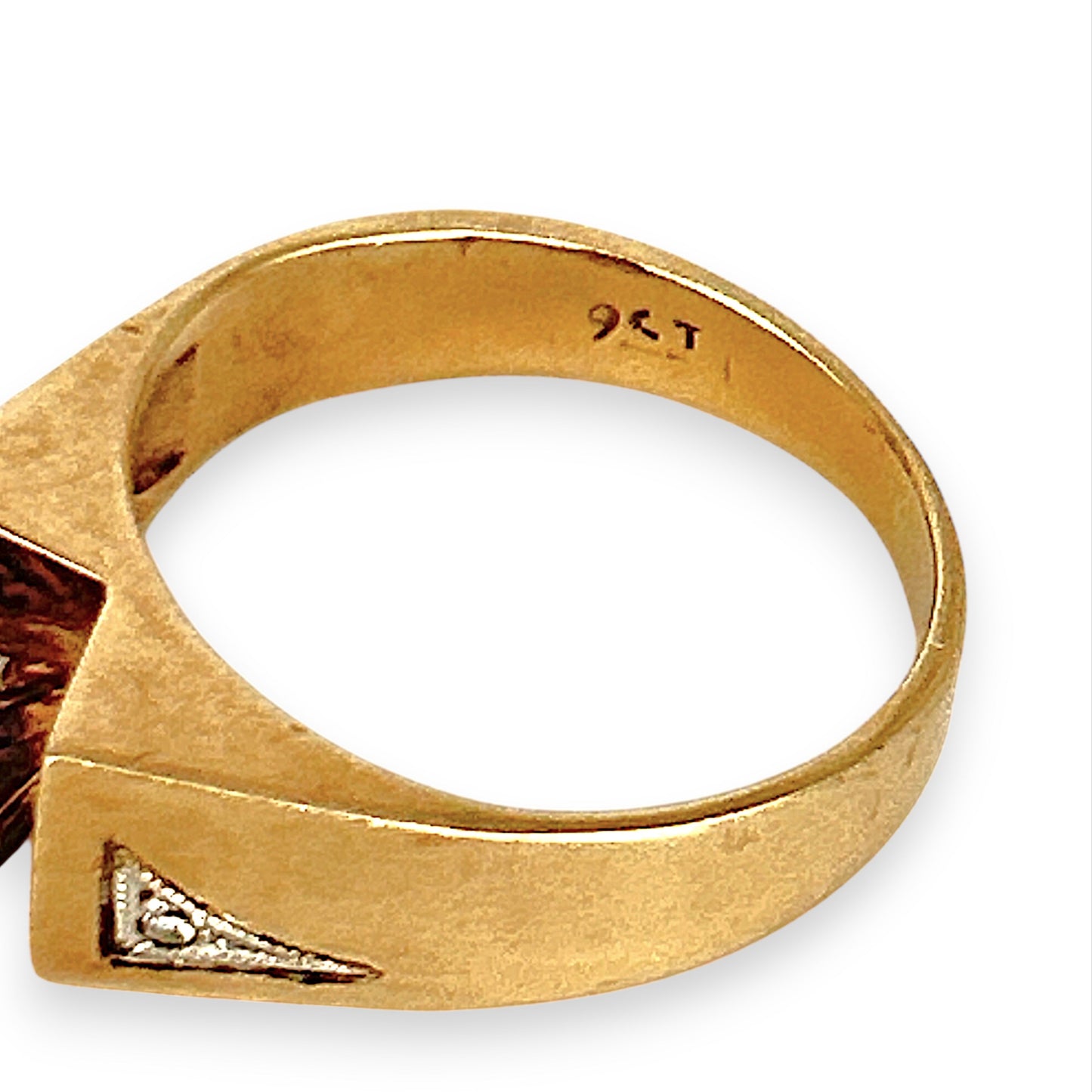 GOLD DEAL | 9ct Gold Vintage-Inspired Graceful Amethyst & Diamond Ring