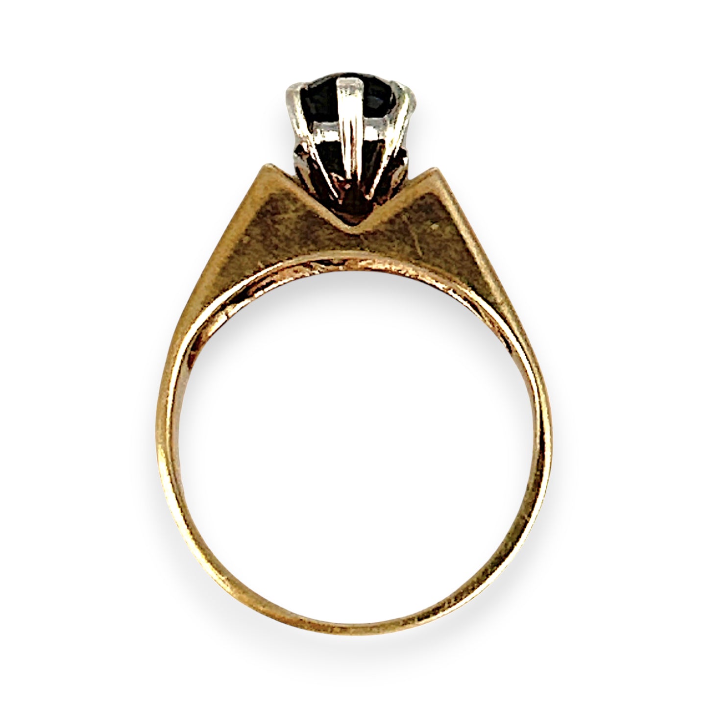 GOLD DEAL | 9ct Gold Vintage-Inspired Graceful Amethyst & Diamond Ring