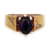 GOLD DEAL | 9ct Gold Vintage-Inspired Graceful Amethyst & Diamond Ring