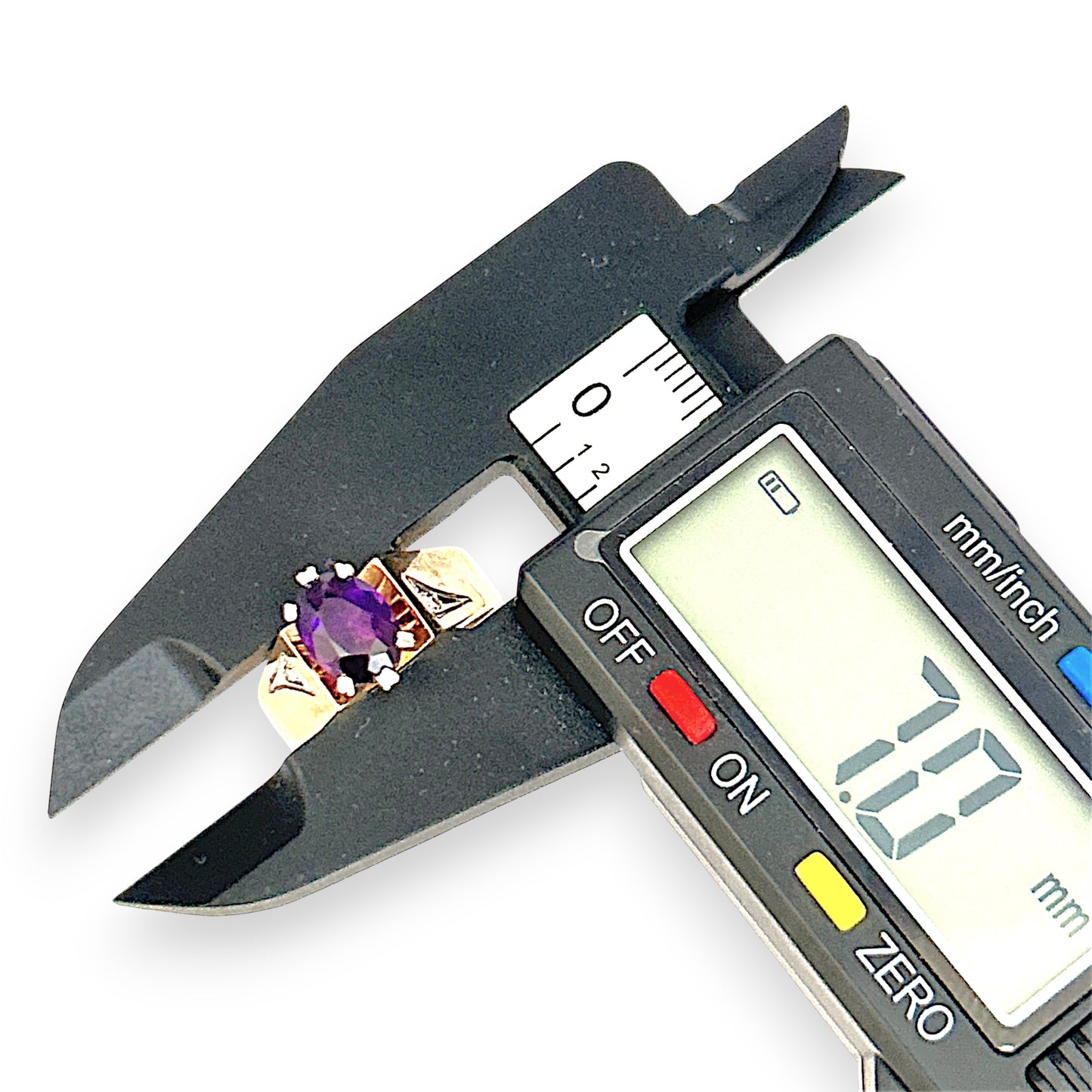 GOLD DEAL | 9ct Gold Vintage-Inspired Graceful Amethyst & Diamond Ring
