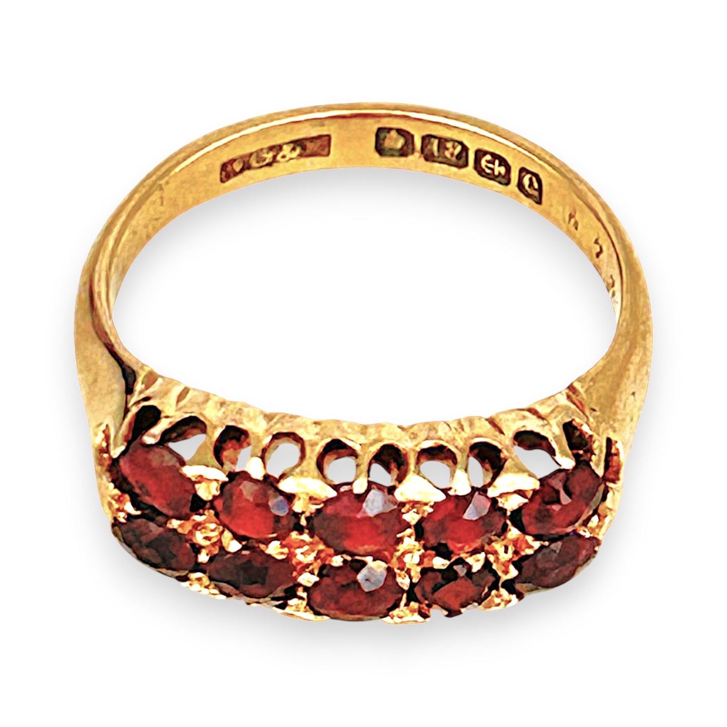 GOLD DEAL | 18ct Gold Vintage-Inspired Classic & Regal Garnet Ring