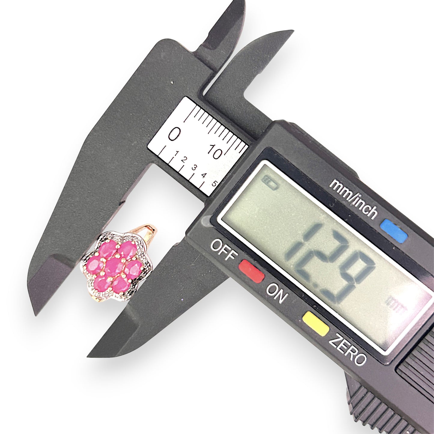 GOLD DEAL | FLASH SALE 9ct (9K) Gold Ruby & Diamond Cluster Lavish Ring Valuation $1,625