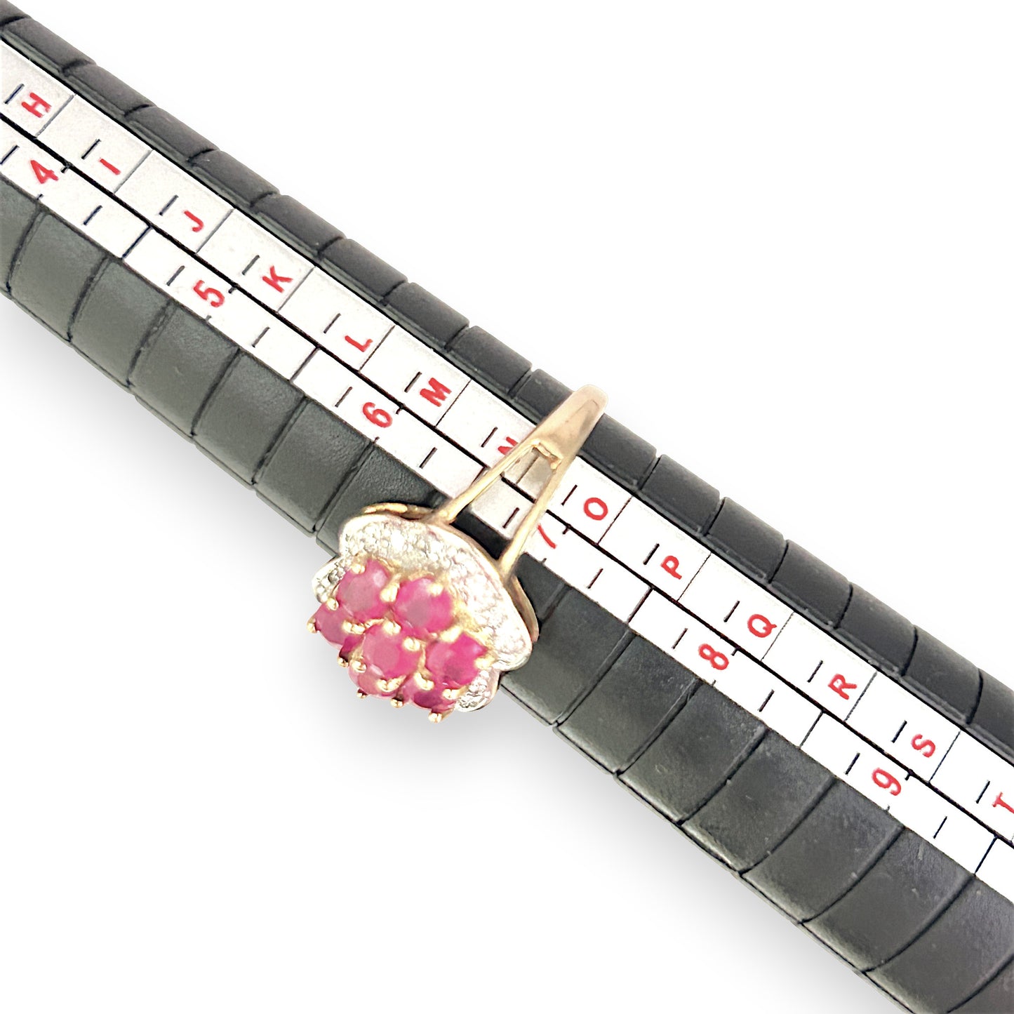 GOLD DEAL | FLASH SALE 9ct (9K) Gold Ruby & Diamond Cluster Lavish Ring Valuation $1,625