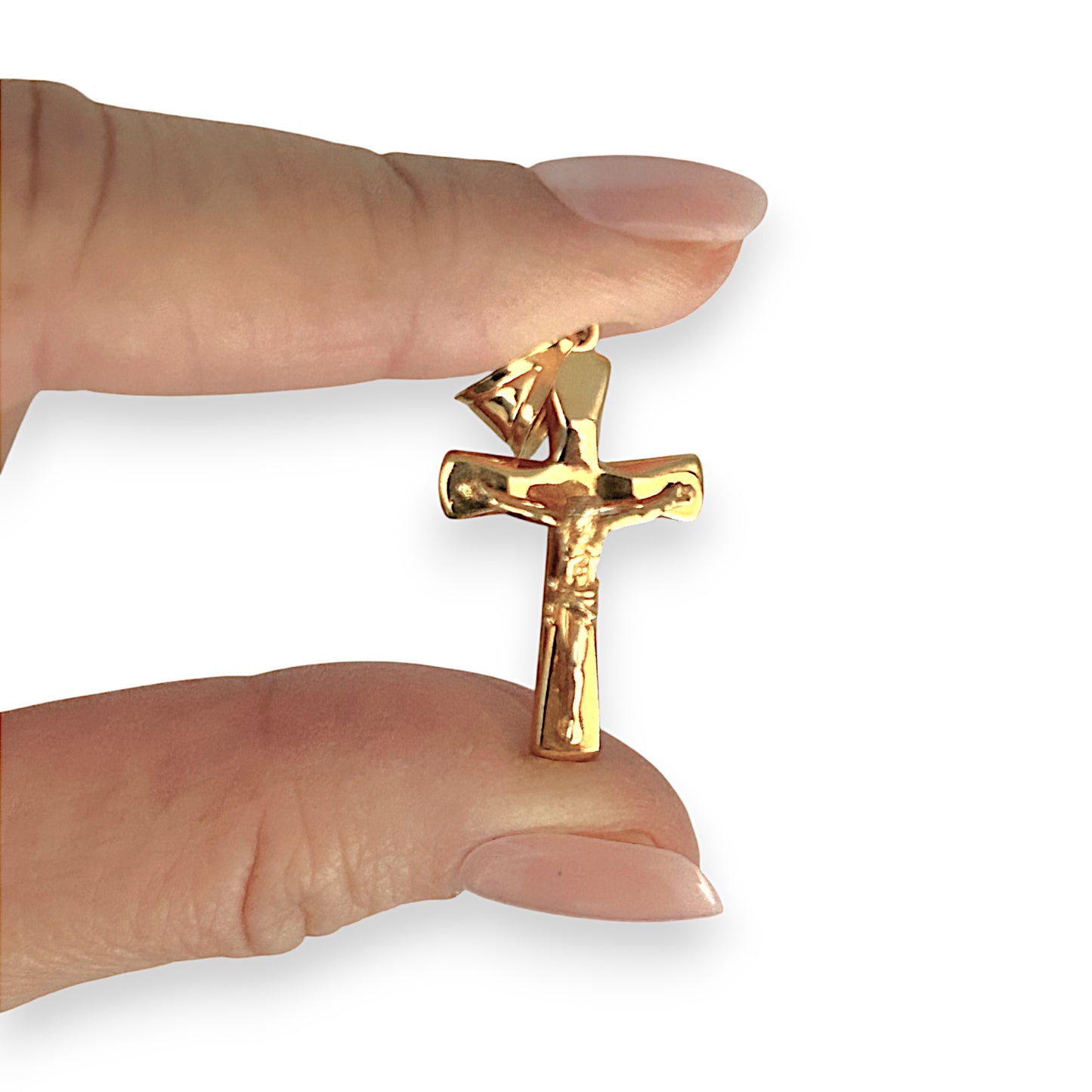 GOLD DEAL | 21K Gold Crucifix Round Cross Pendant