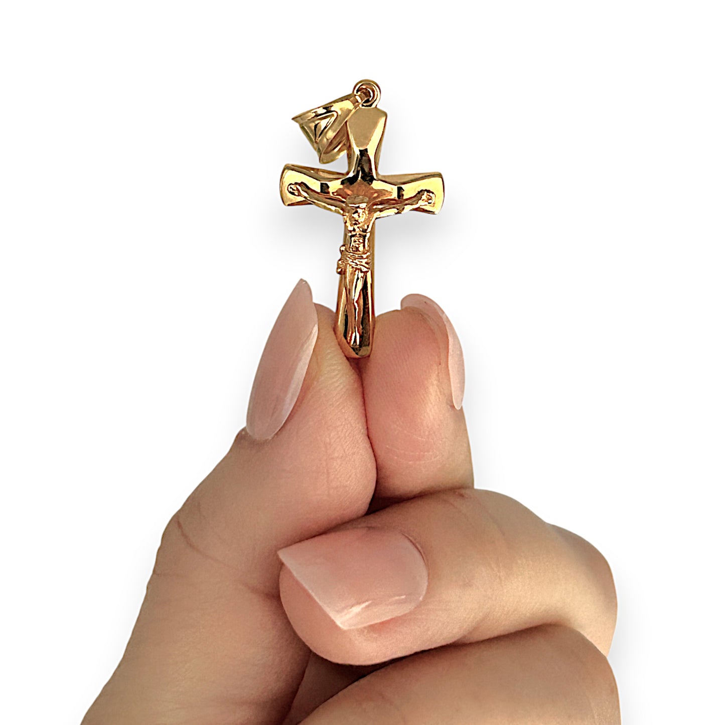 GOLD DEAL | 21K Gold Crucifix Round Cross Pendant
