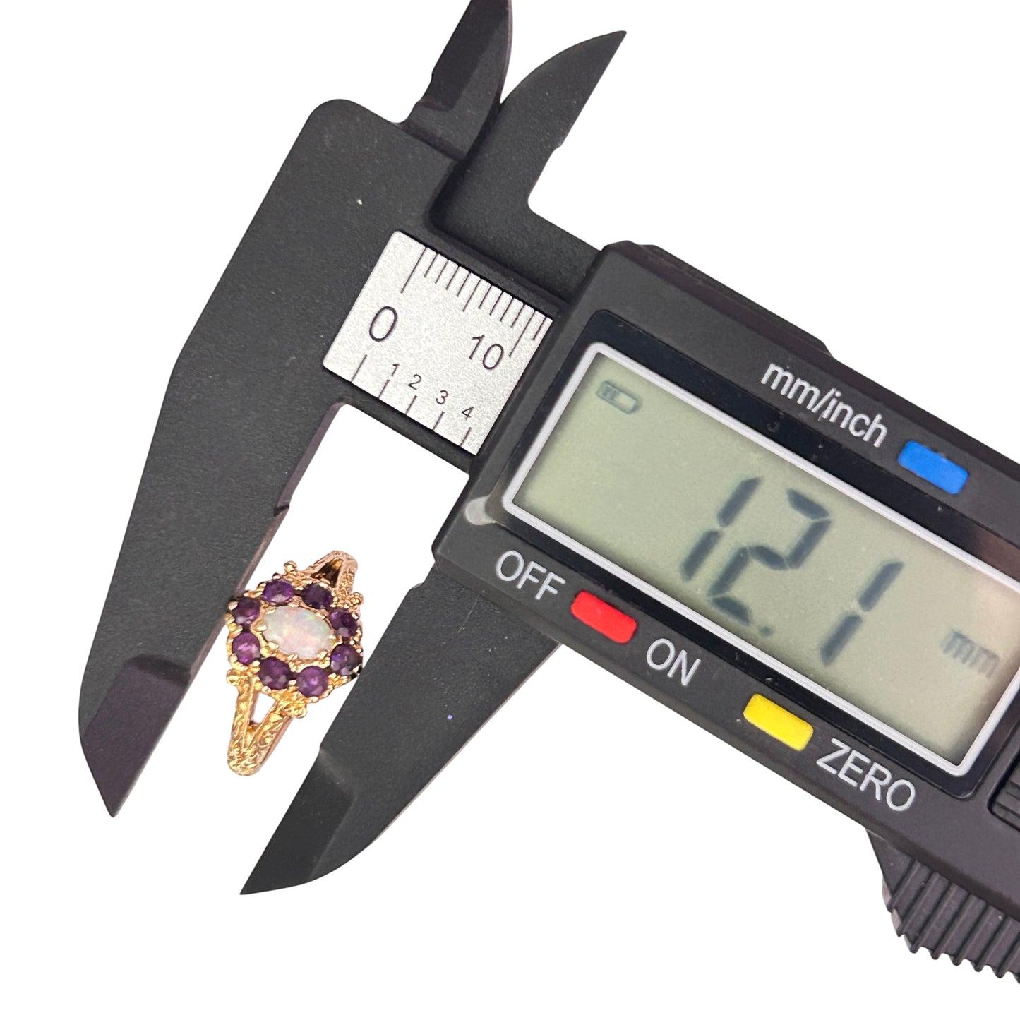 GOLD DEAL | FLASH SALE 9ct (9K) Gold Luminous Opal & Amethyst Dress Ring Valuation $1,650