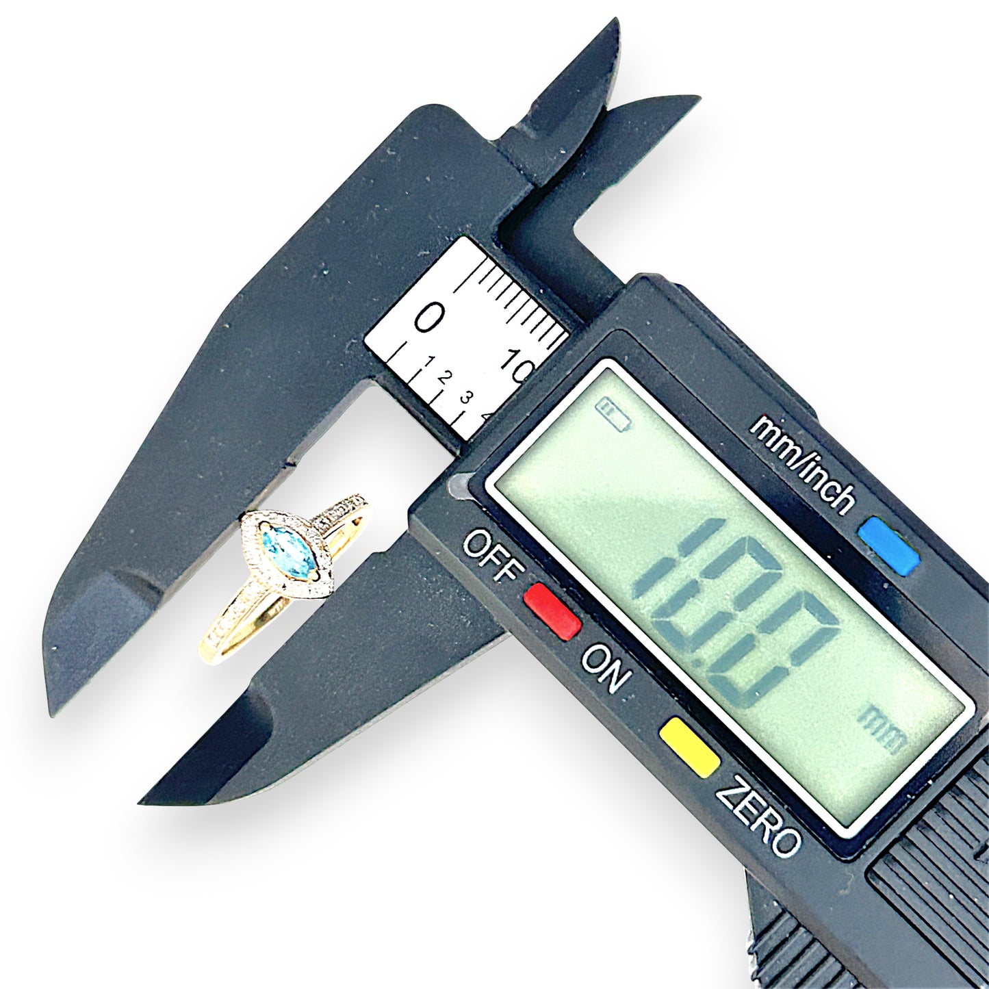 GOLD DEAL | 9ct Gold Celestial Whisper Aquamarine & Diamond Halo Ring