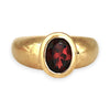 GOLD DEAL | 9ct Gold Crimson Ember Garnet Ring in Bezel Setting