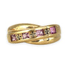 GOLD DEAL | 9ct (9K) Gold Blush Harmony Pink Sapphire & Diamond Ring Size N