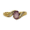 GOLD DEAL | 9ct (9K) Gold Amethyst Elegance Ring with Diamonds