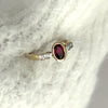 GOLD DEAL | 9ct (9K) Gold Crimson Grace Ruby & Diamond Ring Size P