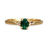 GOLD DEAL | 9ct Gold Embrace Ring – Vivid Emerald & Diamond Accents