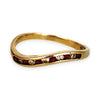 GOLD DEAL | 9ct Gold Ruby Wave Ring with Diamonds Size M