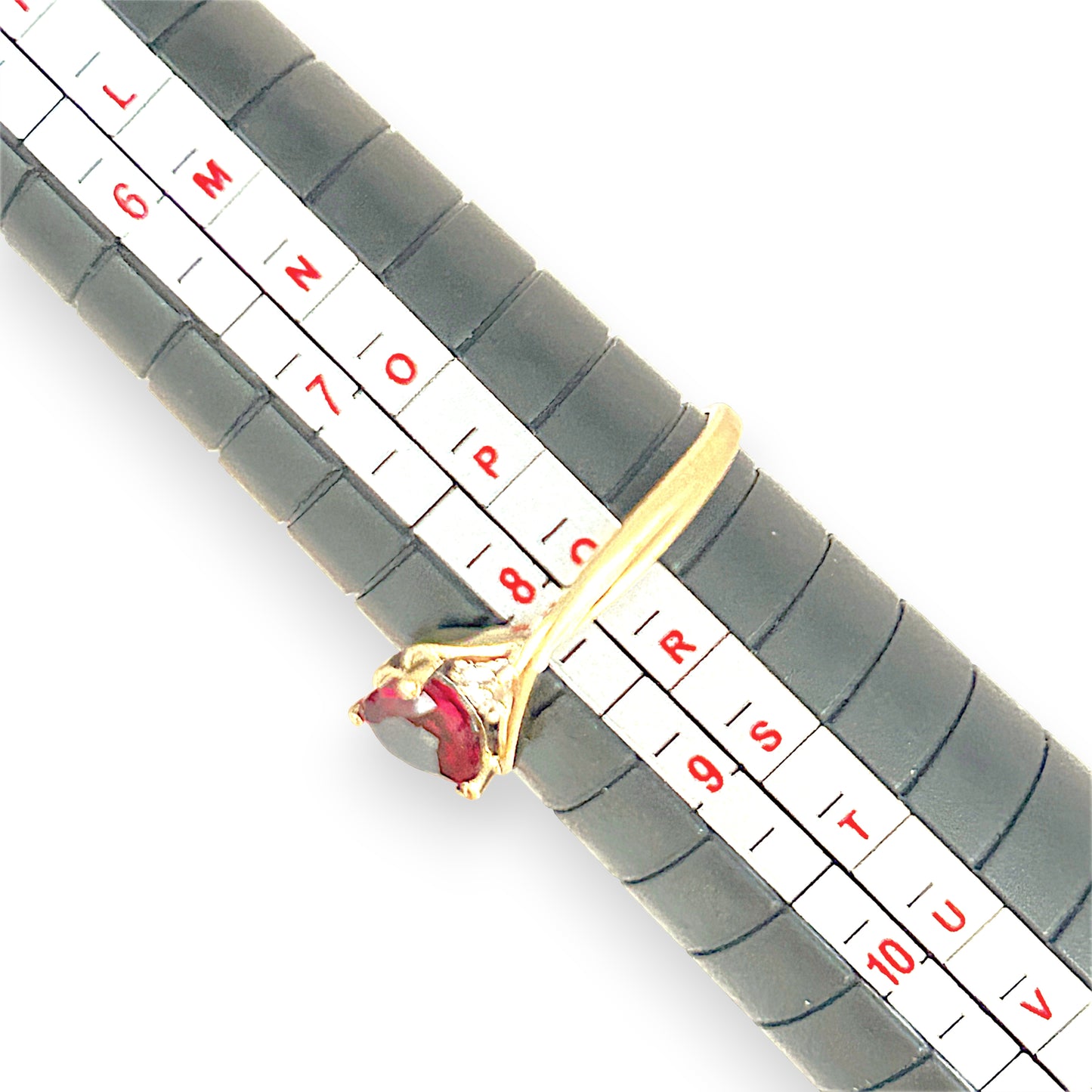 GOLD DEAL | 9ct Gold Heart Ruby & Diamond Accent Ring – Love in Every Curve