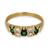 GOLD DEAL | 9ct (9K) Gold Verdant Spark Emerald & Diamond Ring Size N