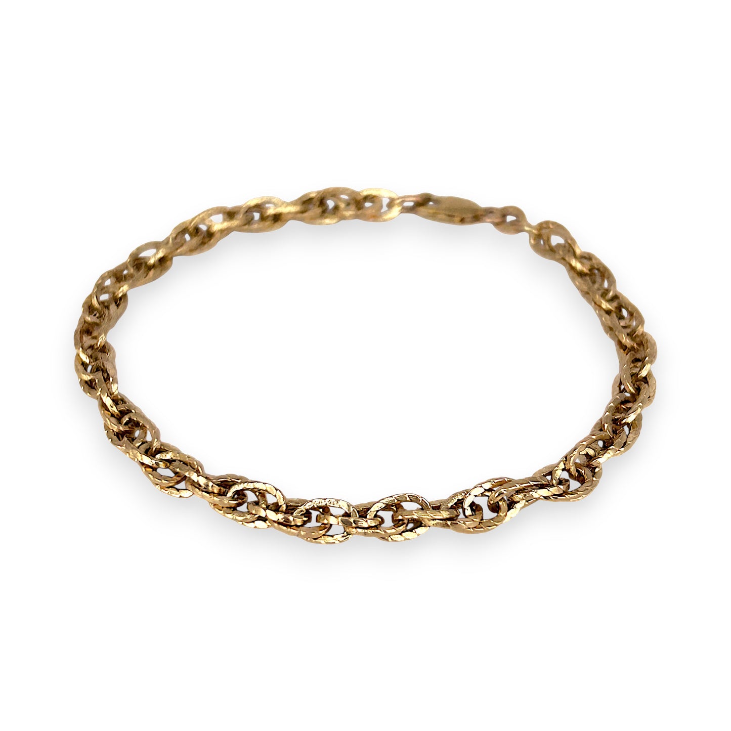 GOLD DEAL | 10ct (10K) Multilink Gold Bracelet 19cm Textured Elegance by Michael HIll