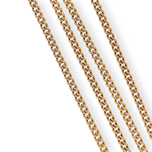 GOLD DEAL | 10ct (10K) Gold Michael HIll Classic Soft Round Curb Link Chain 51cm