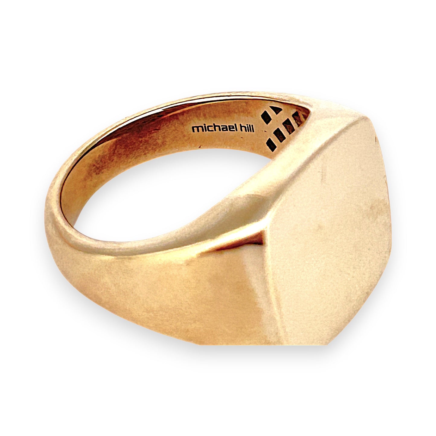 GOLD DEAL | 10ct (10K) Gold Soft Square Signet Ring by MIchael Hill