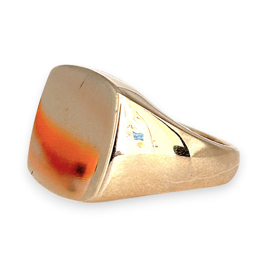 GOLD DEAL | 10ct (10K) Gold Soft Square Signet Ring by MIchael Hill
